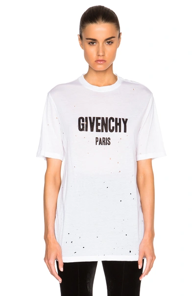 Givenchy Short Sleeve Tee In White
