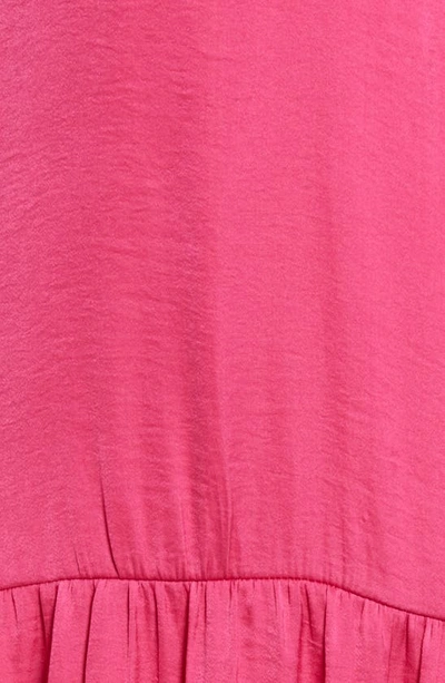 Shop Sam Edelman High Neck Tiered Hem Sleeveless Midi Dress In Pink