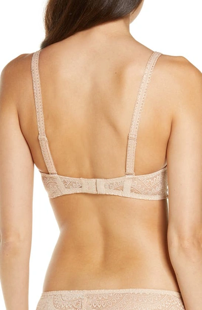 Shop Simone Perele Karma Triangle Bralette In Peau Rose