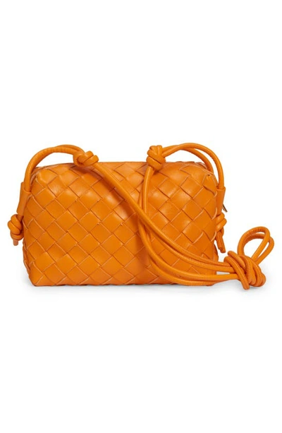 Bottega Veneta Mini Loop Shoulder Bag in Tangerine