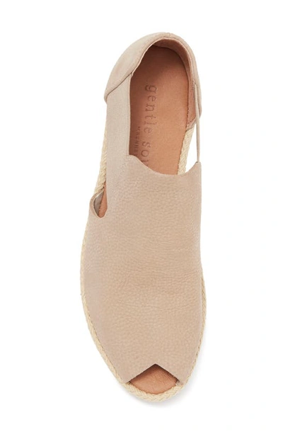 Gentle Souls Signature Noa Elastic Slip-on Platform Sandal In Mushroom