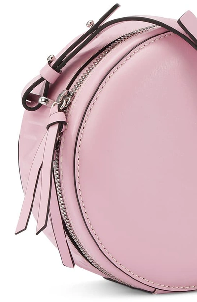 Ganni Banner Recycled Leather Roller Bag In Pink Nectar