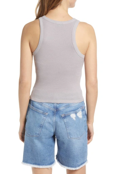 Good American '90s Thermal Racerback Tank In Lilac Mist001
