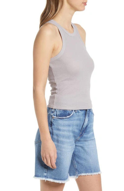 Good American '90s Thermal Racerback Tank In Lilac Mist001