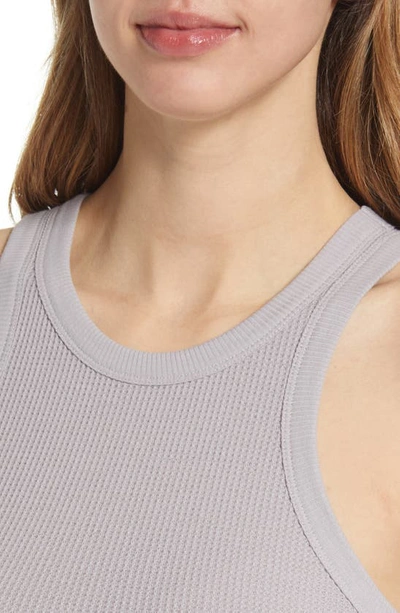 Good American '90s Thermal Racerback Tank In Lilac Mist001