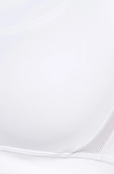 Shop Nike Dri-fit Alpha Padded Zip Front Sports Bra In White/ White/ White/ Black