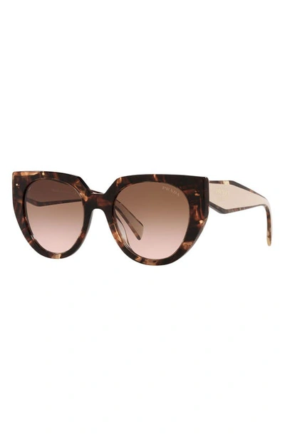 Prada Eyewear Cat-eye Sunglasses In Caramel Tortoise/brown Gr