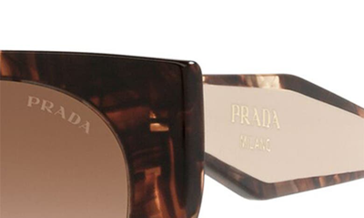 Prada Eyewear Cat-eye Sunglasses In Caramel Tortoise/brown Gr