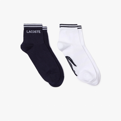 Shop Lacoste Unisex Sport 2-pack Low Cotton Socks - 6.5 - 8.5 In Blue
