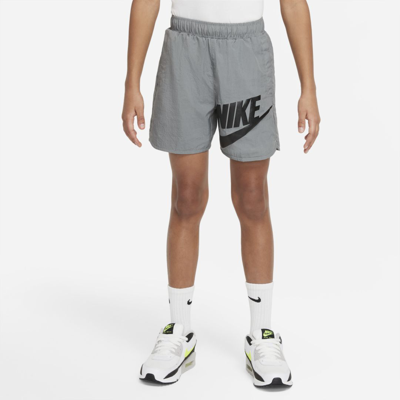 Shop Nike Sportswear Big Kids' (boys') Woven Shorts In Grey