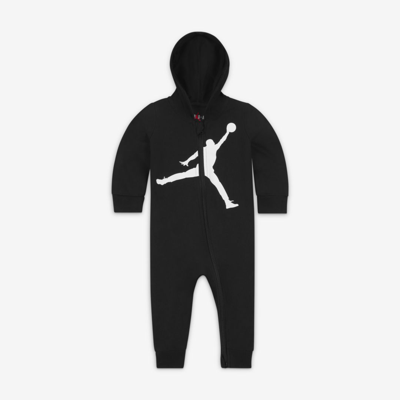Shop Jordan Jumpman Hooded Coverall Baby (3-6m) Coverall In Black