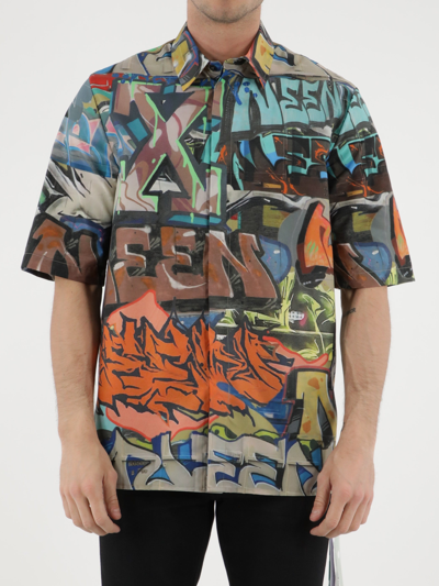 Shop Off-white Holiday Shirt In Multicolor