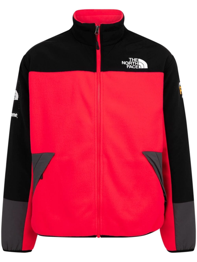 Shop Supreme X The North Face Rtg Fleece Jacket In Red