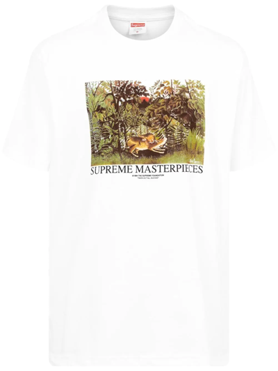Shop Supreme Masterpieces Crew Neck T-shirt In White