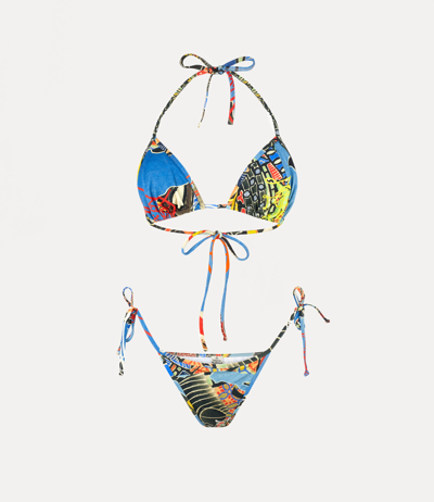 Shop Vivienne Westwood Triangle Bikini In Globes