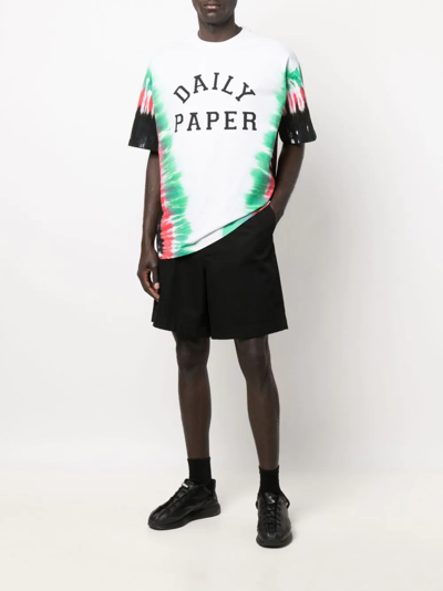 DAILY PAPER TIE-DYE LOGO-PRINT T-SHIRT 