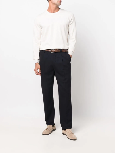 Shop Brunello Cucinelli Crew-neck Cotton Jumper In Neutrals