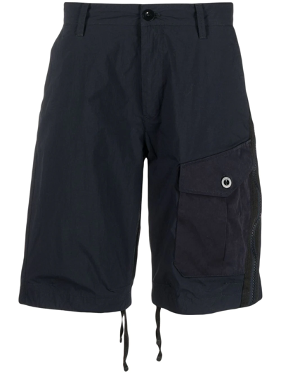 Shop Ten C Knee Length Cargo Shorts In Blue