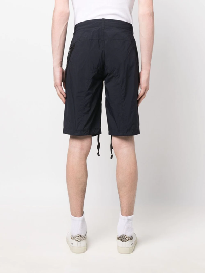 Shop Ten C Knee Length Cargo Shorts In Blue