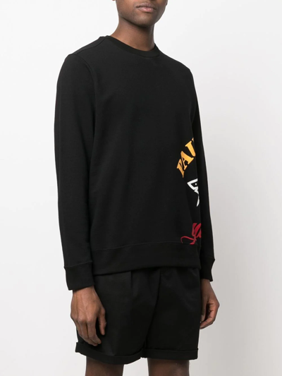 Shop Paul & Shark Logo-print Sweatshirt In Black