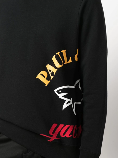 Shop Paul & Shark Logo-print Sweatshirt In Black