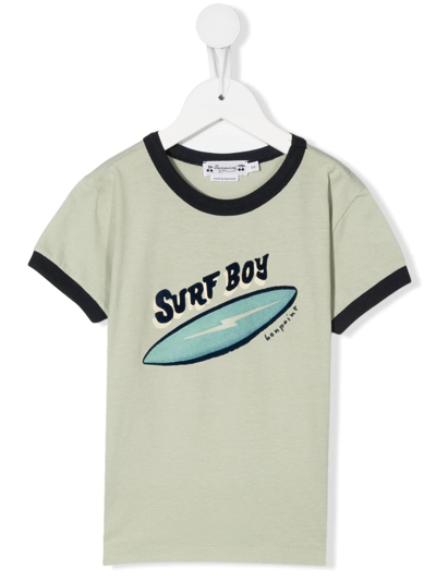 Shop Bonpoint Graphic-print Cotton T-shirt In Green