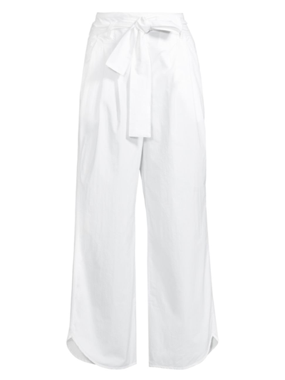 Shop Seventy Women's Poplin Belted Pants In White