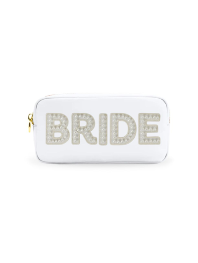 Shop Stoney Clover Lane Blanc "bride" Small Pouch In White