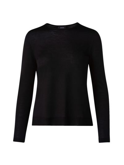 Shop Akris Women's Cashmere & Silk Sweater In Black