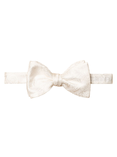 Shop Eton Men's Paisley Silk Wedding Bowtie In White
