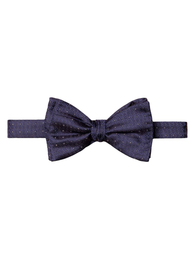 Shop Eton Men's Silk Pin-dot Ready-tied Bow Tie In Blue