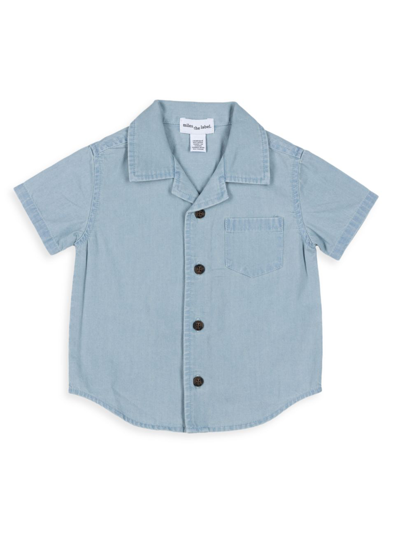 Shop Miles The Label Little Boy's & Boy's  Magic City Chambray Shirt In Light Blue Denim