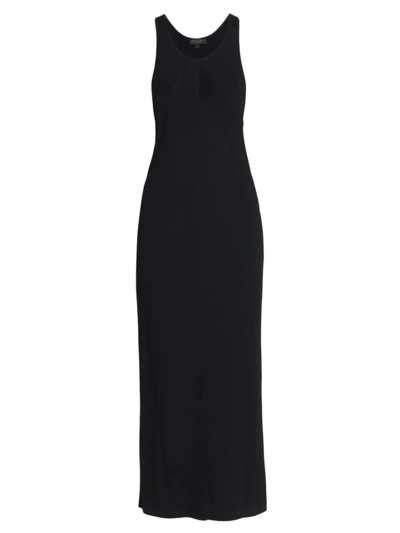Shop Rag & Bone Women's Asher Sleeveless Ribbed Midi-dress In Black