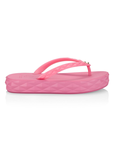 Shop Jimmy Choo Diamond Flip-flops In Candy Pink