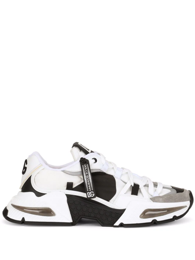 Shop Dolce & Gabbana Airmaster Panelled Sneakers In White