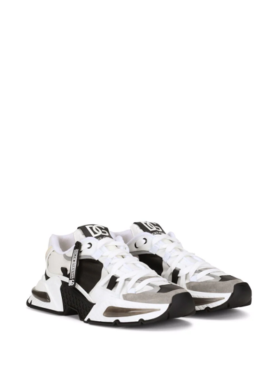 Shop Dolce & Gabbana Airmaster Panelled Sneakers In White