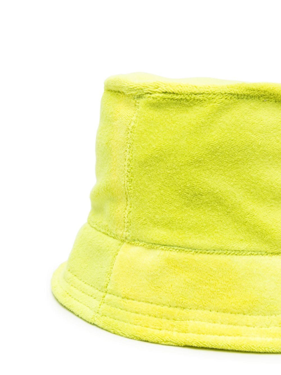 Shop Off-white Logo-embroidered Bucket Hat In Yellow