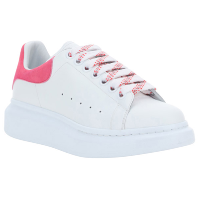 Shop Alexander Mcqueen Women's Shoes Leather Trainers Sneakers  Oversize In White