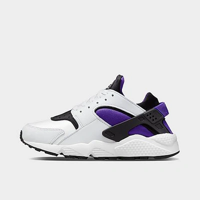 Shop Nike Women's Air Huarache Casual Shoes In White/black/electro Purple