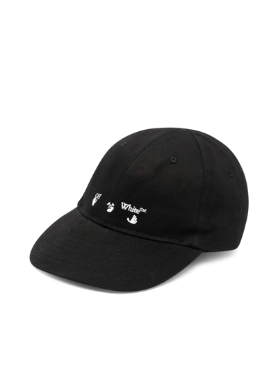 Shop Off-white Baseball Cap With Embroidery In Black