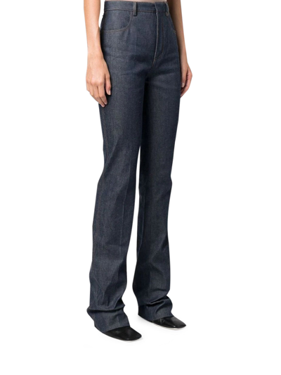 Shop Saint Laurent High-waisted Bootcut Jeans In Blue