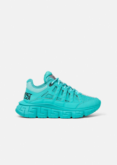 Shop Versace Trigreca Sneakers, Female, Green Water, 41
