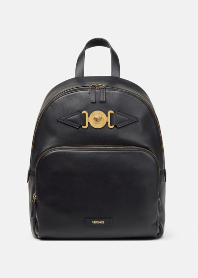 Shop Versace Medusa Biggie Backpack In Black