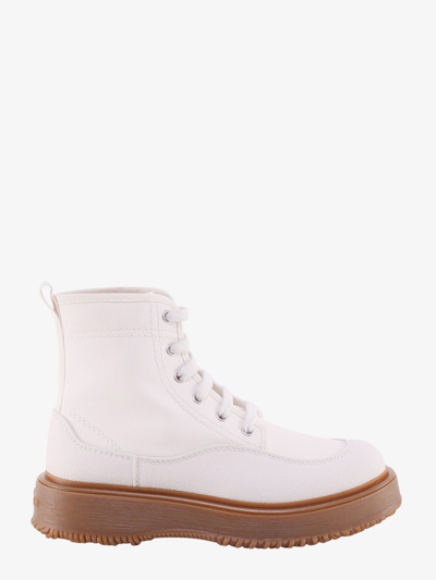 Shop Hogan Ankle Boots In Beige