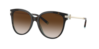 Shop Tiffany & Co . Woman Sunglass Tf4193b In Brown Gradient