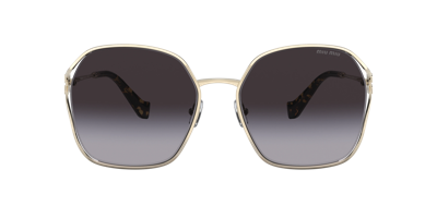 Shop Miu Miu Woman Sunglasses Mu 52ws In Grey Gradient