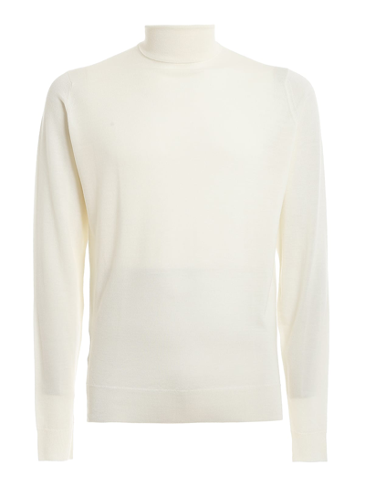 Shop John Smedley Cherwell Pullover Ls In Snow White