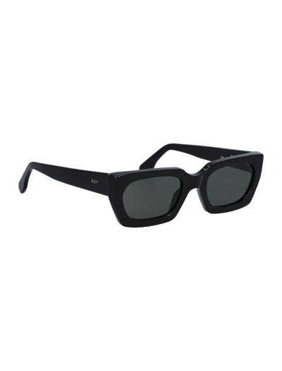 Shop Retrosuperfuture Teddy Black Sunglasses