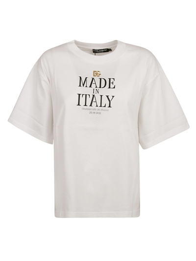 Shop Dolce & Gabbana Made In Italy T-shirt In Optic White