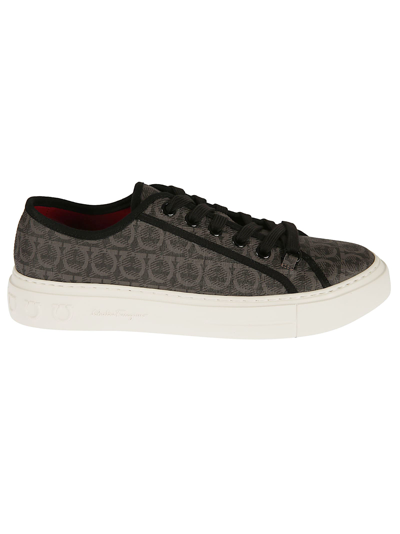 Shop Ferragamo Anson Sneakers In Black/grey